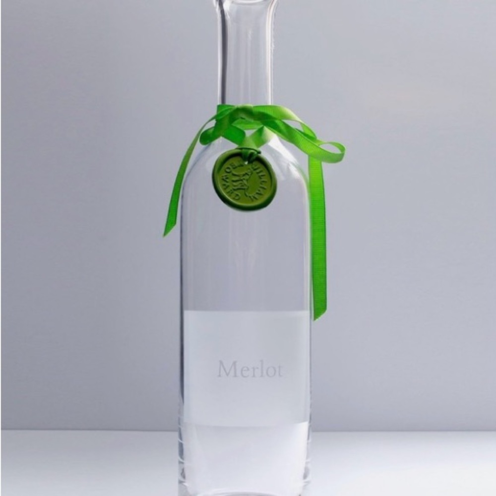 William Yeoward Crystal Glass with Green Floral Design